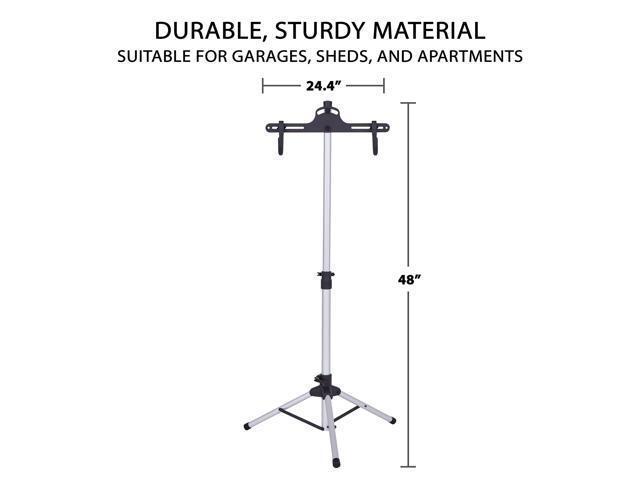 RaxGo Bike Storage Rack, Bicycle Stand for Garage & Apartments, Adjustable Height, Freestanding & Foldable Design, Fits Mountain, Road & Other...