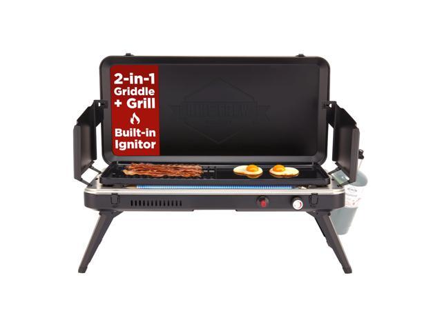 Hike Crew 2-in-1 Gas Camping Grill and Griddle Combo 13,000 BTU Portable Propane Burner Foldable Legs Integrated Igniter & Included Regulator...