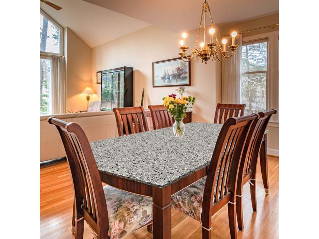 IdeaWorks 6ft Rectangle Stretch-Fit Covers Transform, Protect and Decorate Your Table-Stone, 6' (JB8684)