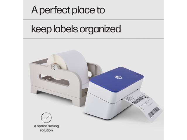 HP Thermal Label Holder for Labels up to 4 x 6, Designed for Rolls and Fanfold Labels and Works with Label Printers for Home, Office, and Small...