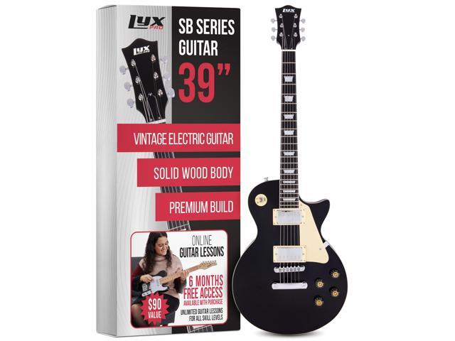 LyxPro 39 SB Series Electric Guitar, LP Style for Beginner, Intermediate & Pro Players Solid Body Guitar, Bonus 2-Pack of Picks, Mahogany Wood,...