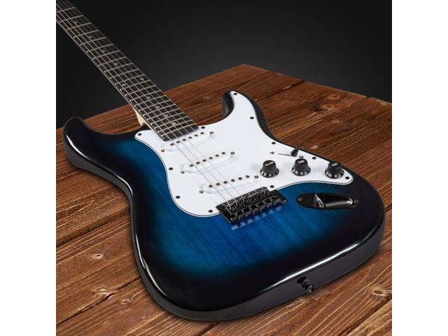 LyxPro 39 inch Electric Guitar Kit Bundle with 20w Amplifier, All Accessories, Digital Clip On Tuner, Six Strings, Two Picks, Tremolo Bar, Shoulder...