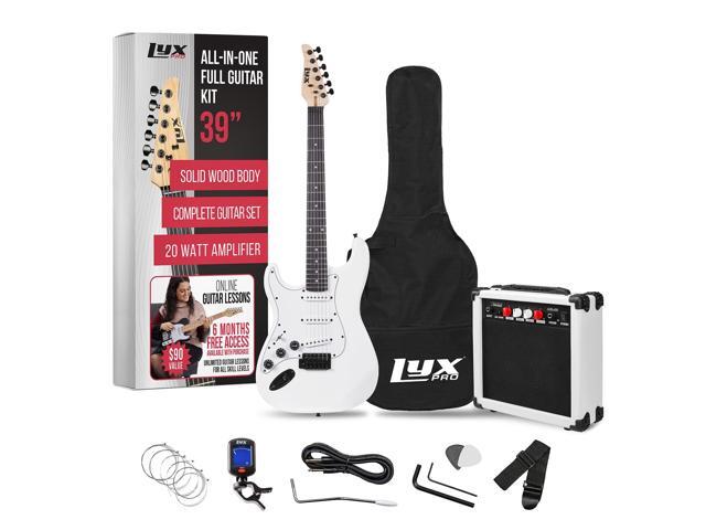 LyxPro Left Hand 39 Inch Electric Guitar and Starter Kit for Lefty Full Size Beginners Guitar, Amp, Six Strings, Two Picks, Shoulder Strap, Digital...
