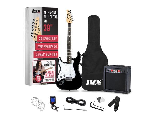 LyxPro Left Hand 39 Inch Electric Guitar and Starter Kit for Lefty Full Size Beginners Guitar, Amp, Six Strings, Two Picks, Shoulder Strap, Digital...