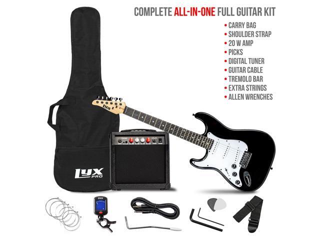 LyxPro Left Hand 39 Inch Electric Guitar and Starter Kit for Lefty Full Size Beginners Guitar, Amp, Six Strings, Two Picks, Shoulder Strap, Digital...