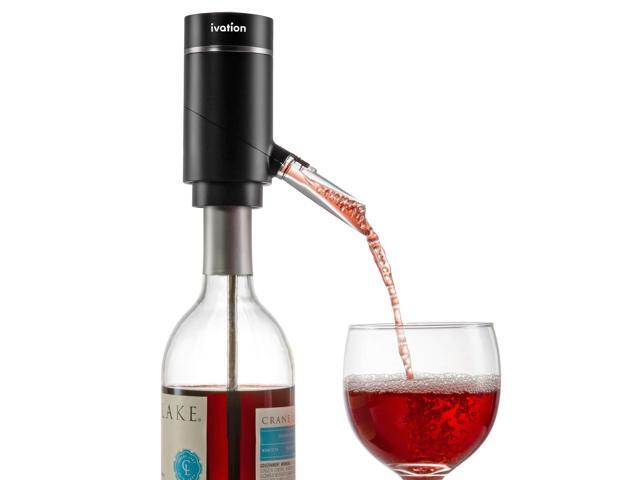 Ivation Electric Wine Aerator and Dispenser Rechargeable Automatic Wine Pourer with Touch Button Control, Precision Spout, On/Off Aeration,...
