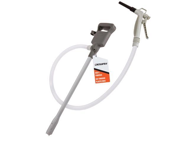 DEWAY Automatic Fuel Transfer Pump with Nozzle for Quick Flow Control & Stop, Powerful A Battery Powered with USB-C, 51 Inch Extra Long Hose Fits...