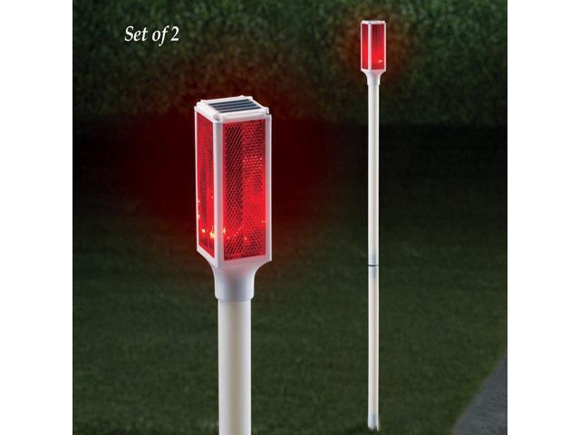 Collections Etc Solar Driveway Marker Lights - Set of 2