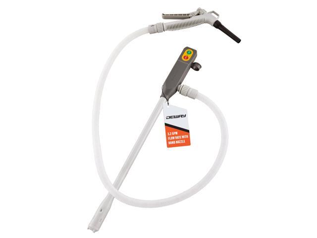 DeWay Battery-Powered Stick Fuel Transfer Pump with Hand Trigger Nozzle, 3.2GPM Flow Rate & 51 Clear Transfer Hose Fits Most Gas Cans for Pumping...
