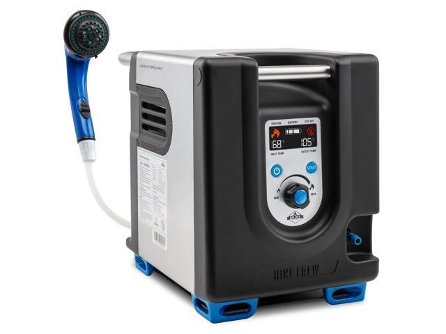 Hike Crew Portable Propane Water Heater & Shower Pump w/Built-in Battery Compact Outdoor Cleaning & Showering System w/LCD, Safety Shutoff &...