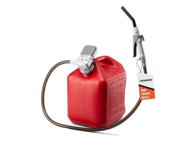 Deway AA Battery Gas Pump Automatic Fuel Transfer with Trigger Nozzle & PVC Hose - 2.4 GPM Siphon Pump for Gasoline, Diesel, Kerosene, Gas Cans,...