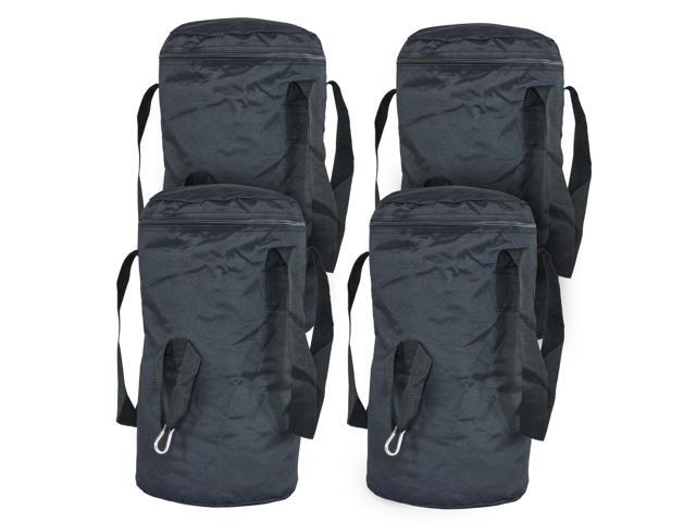 HIke Crew Pop Up Weights for Gazebo (4 Pack), Sand Filled for Stability, Black
