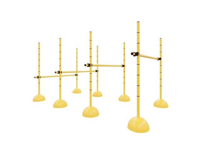 Power Systems Plyo Hurdles, Adjustable from 12 to 40 Inches, Set of 4, Yellow (22050)