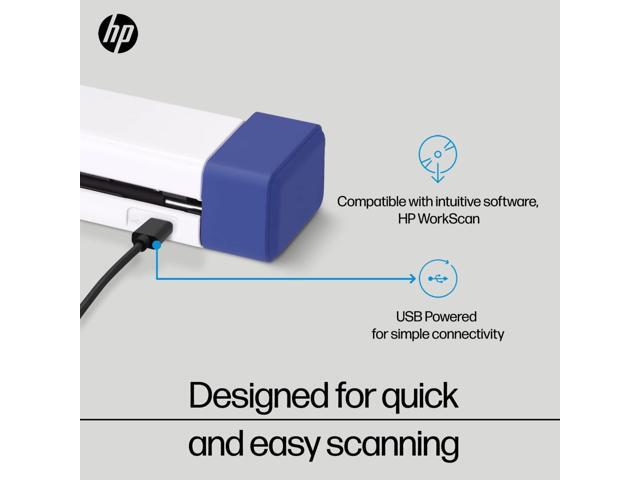 HP USB Document Scanner & Photo Scanner for 1-Sided Sheetfed Digital Scanning