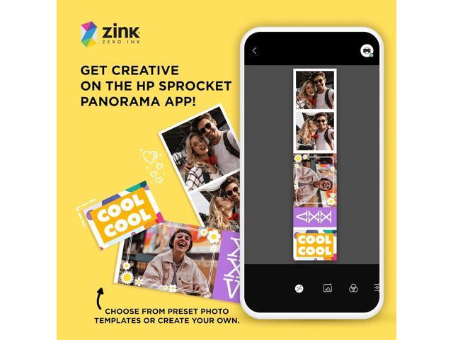 HP - Sprocket Panorama 16.4' (5 Meter) Zink Paper Roll, Sticky Backed Photo Paper Roll - White - image 5