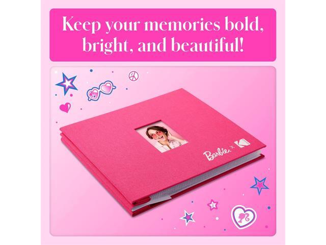 Barbie x Kodak Pink 8x8 Cloth Covered Scrapbook Photo Album with Front Picture Window