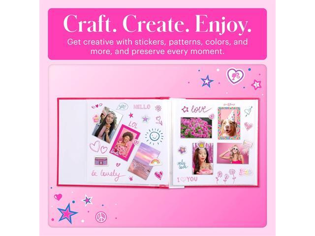 Barbie x Kodak Pink 8x8 Cloth Covered Scrapbook Photo Album with Front Picture Window