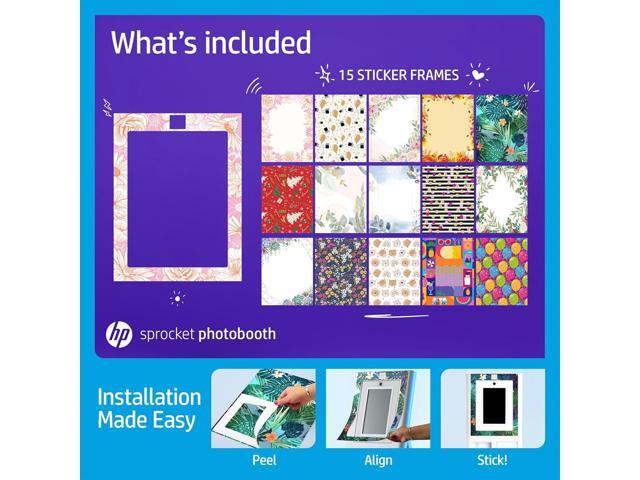 HP Sprocket Photobooth 3x4' Photo Printer (Pink) Bundle w/Zink Paper, Case, Screen Protector & More