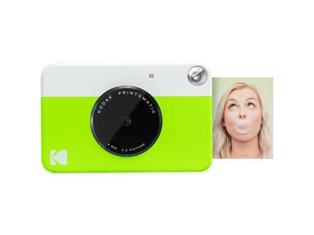 Kodak Printomatic 5MP Instant Print Camera (Green) & Zink Photo Paper (75 Sheets) Bundle