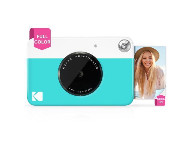 Kodak Printomatic 5MP Instant Print Camera (Blue) & Zink Photo Paper (75 Sheets) Bundle