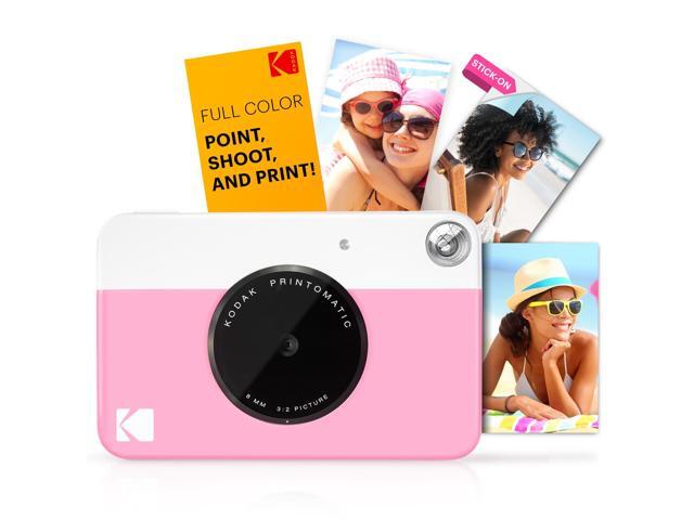 Kodak Printomatic 5MP Instant Print Camera (Pink) & Zink Photo Paper (75 Sheets) Bundle