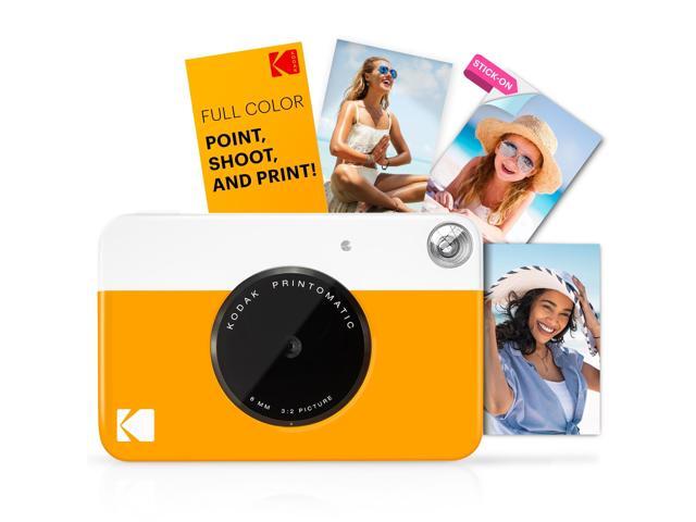 Kodak Printomatic 5MP Instant Print Camera (Yellow) & Zink Photo Paper (75 Sheets) Bundle