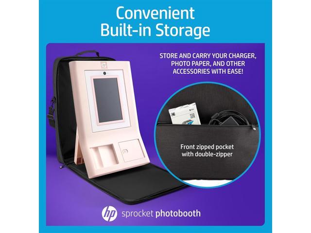 HP Premium Carrying Padded Storage Case w/Removable Shoulder Strap for Sprocket Photobooth (Black)