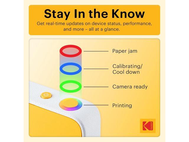 KODAK Printomatic+ Instant Print Digital Camera Starter Bundle + Carrying Case (Blue) + Zink 20pk Sticky-Back Photo Paper - 10MP, Full-Color...