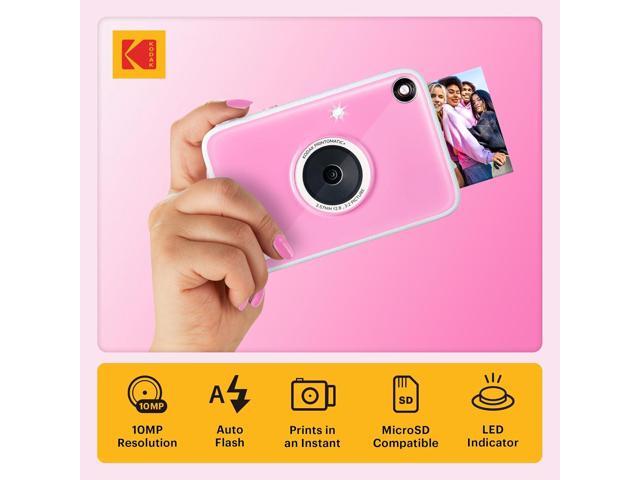 KODAK Printomatic+ Full Color Instant Print Digital Camera Gift Bundle + Case + Zink 2x3' Sticky Back Photo Paper 20pk + Album + Sticker Sets +...