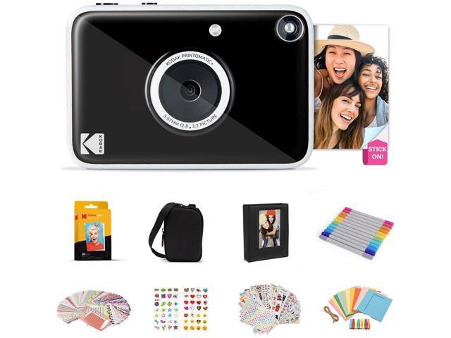 KODAK Printomatic+ Full Color Instant Print Digital Camera Gift Bundle + Case + Zink 2x3' Sticky Back Photo Paper 20pk + Album + Sticker Sets +...