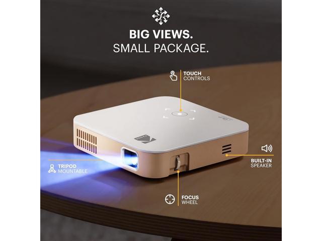 Kodak Luma 350 Smart Projector, Portable Pico Projector with Carrying Case, Tripod & Remote