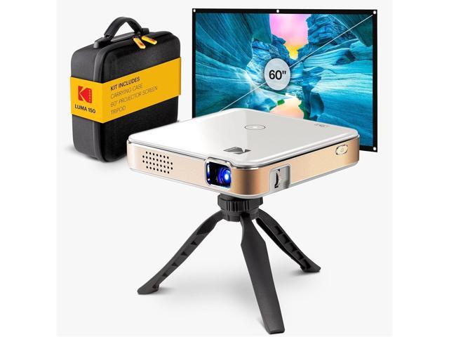 Kodak Luma 150 Pico Projector, Rechargeable Ultra Mini Projector w/60 Screen, Tripod & Case (White)