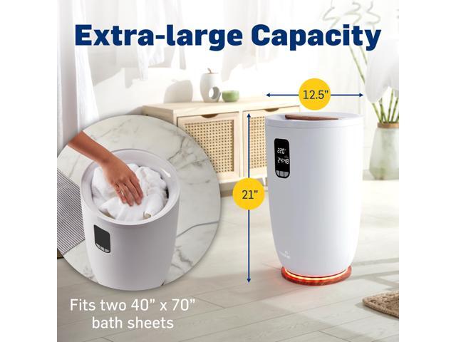 Live Fine Towel Warmer Large Bucket Style Luxury Heater, Adjustable Timer, Auto Shut-Off Fits Up to Two 40 x 70 Oversized Towels