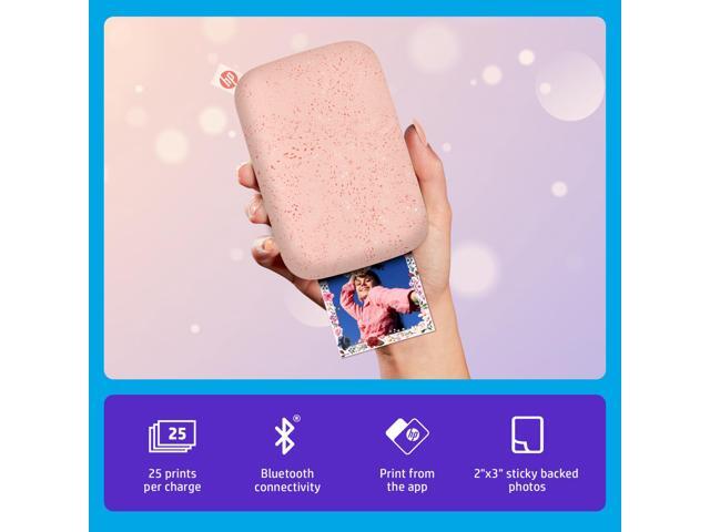HP Sprocket Portable 2x3' Instant Photo Printer (Blush Pink), Prints From iOS or Android Devices