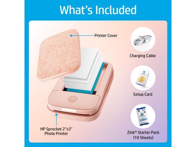 HP Sprocket Portable 2x3' Instant Photo Printer (Blush Pink), Prints From iOS or Android Devices