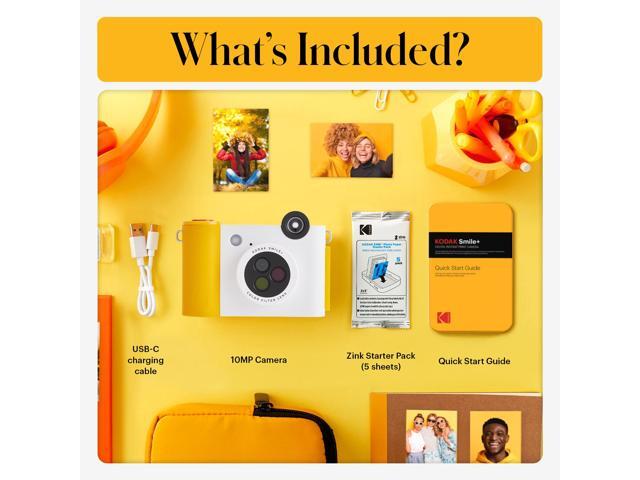 Kodak - Smile+ Wireless 2x3 Digital Instant Print Camera with Effect Lenses & Zink Technology - White - image 3