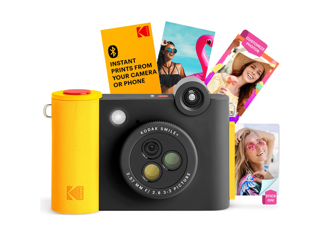 Kodak Smile+ Wireless 2x3 Digital Instant Print Camera with Effect Lenses & Zink Technology - Black