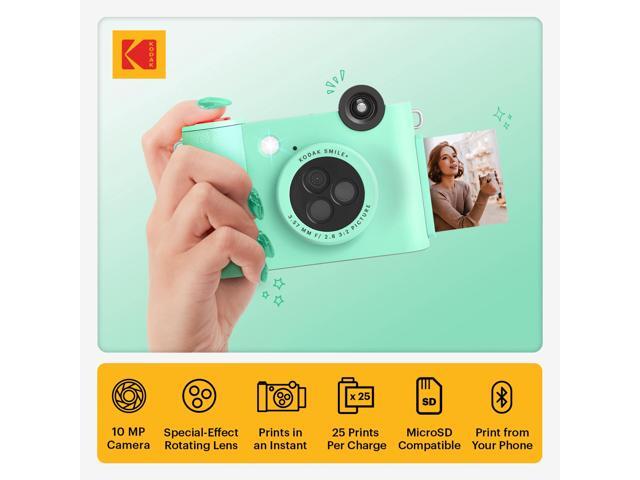 Kodak Smile+ Wireless 2x3 Digital Instant Print Camera with Effect Lenses & Zink Technology - Green