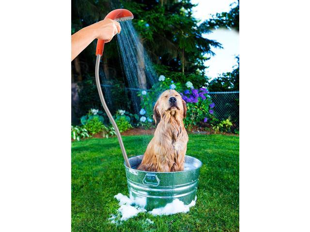 Ivation Battery-Powered Handheld Portable Shower - Turns Water from Bucket/Sink Into Steady, Gentle Stream - Built-In 2200mAh Rechargeable Battery