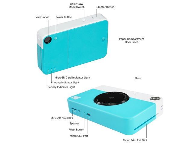 Kodak - Printomatic Instant Print Camera - Instant Digital Camera Prints on Zink 2x3" Photo Paper - Blue - image 5