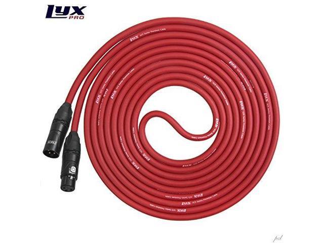 LyxPro Balanced XLR Cable 10 ft Microphone Cable, Powered Speakers, Red
