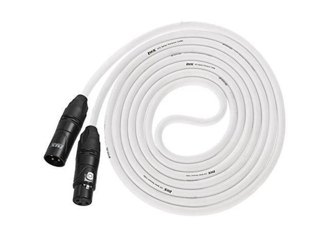 LyxPro Balanced XLR Cable 30 ft Microphone Cable, Powered Speakers, White