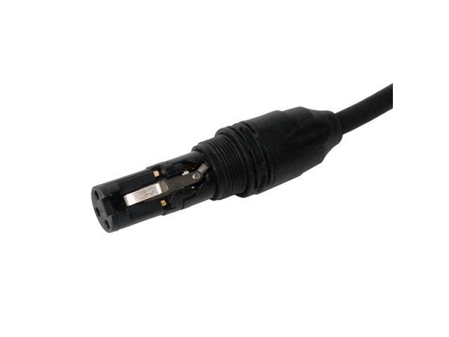 LyxPro 50 ft High End XLR cable 4-Conductor Star Quad Microphone Cable - Black