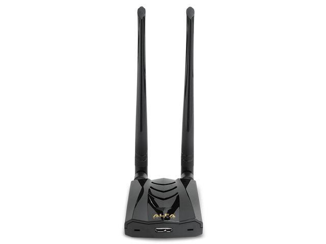 alfa longrange dualband ac1200 wireless usb 3.0 wifi adapter w/2x 5dbi external antennas 2.4ghz 300mbps/5ghz 867mbps 802.11ac & a, b, g, n