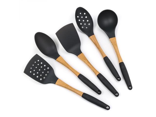 Photos - Other Accessories Universal Beille Grey Nylon Cooking Kitchen Utensils Set Spoons Spatulas Ladle, 5pc 