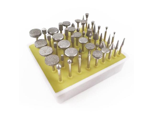 Photos - Other Power Tools 50pc Universal Diamond Burr Bit Set 1/8 Inch Shank Rotary Tool 240 Grit 50