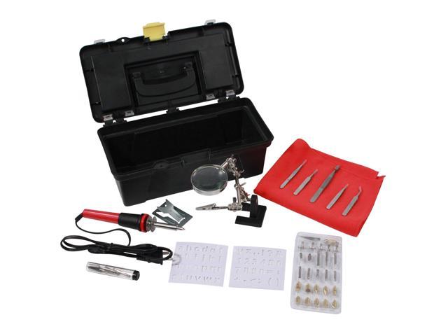 Photos - Soldering Tool 56pc Wood Burning Pen and Stencil Hobby Kit with Assorted Brass Tips and T