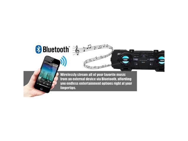 Naxa NPB-262 CD/MP3 Bass Reflex Boom Box & PA System with Bluetooth
