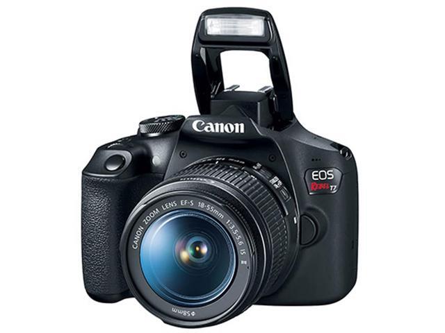 Canon - EOS Rebel T7 DSLR Video Two Lens Kit with EF-S 18-55mm and EF 75-300mm Lenses - Black - image 10