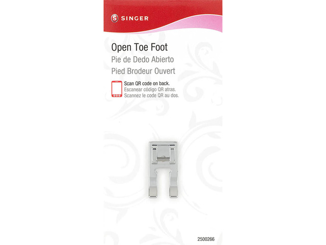 singer open toe foot snapon presser foot for lowshank sewing machines